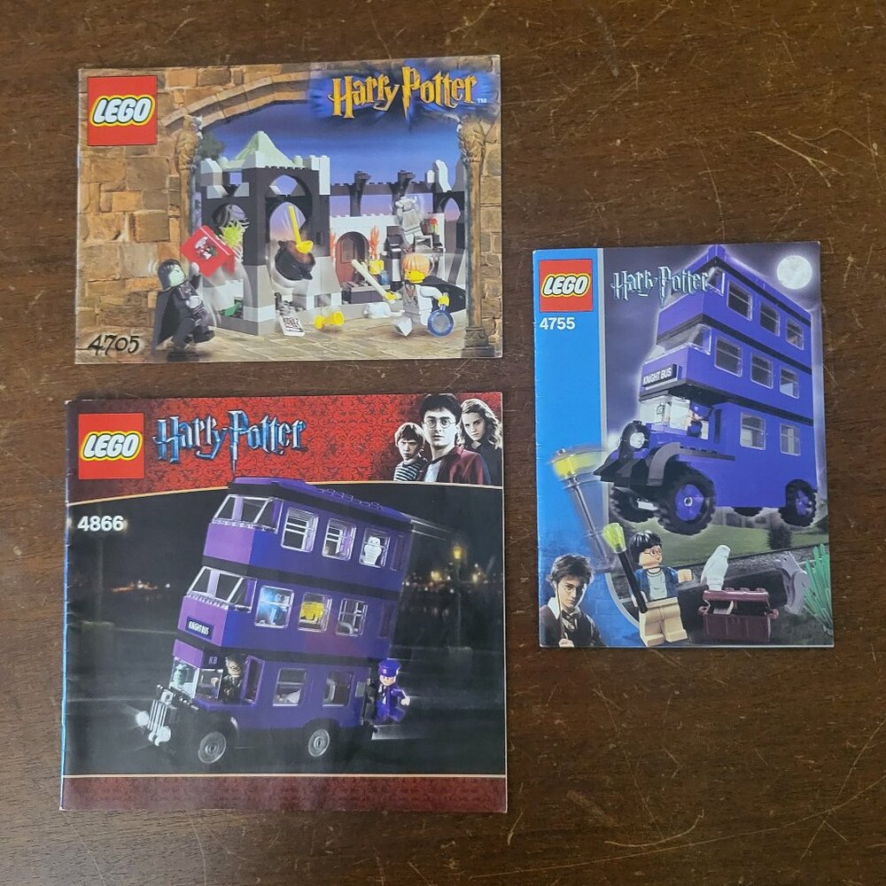 Lego Instruction Manuals (only) for Harry Potter Sets 4866, 4755, 4705
